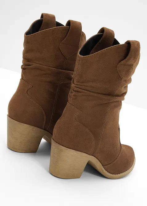 Cowboyboots med rynket skaft, bonprix