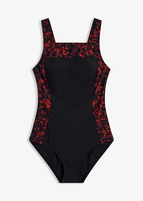 Shape-badedrakt med firkantet utringning, middels formende, bonprix