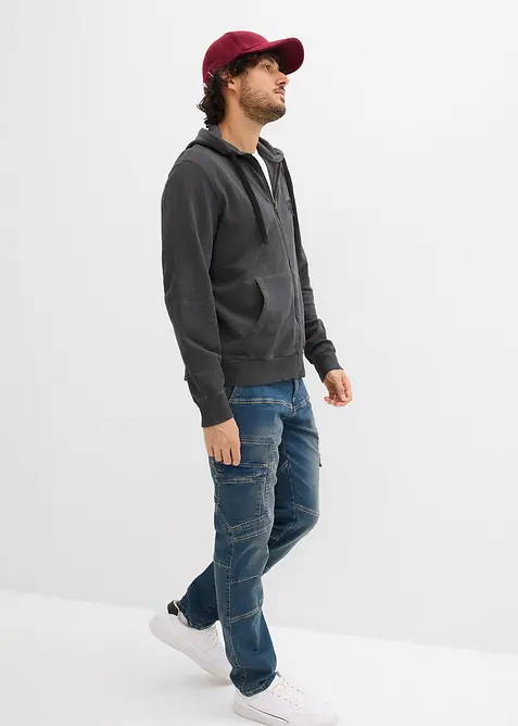 Hettejakke i vasket look, bonprix