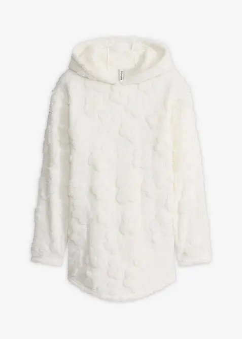 Lang, oversized genser med hjertem&oslash;nster, bonprix