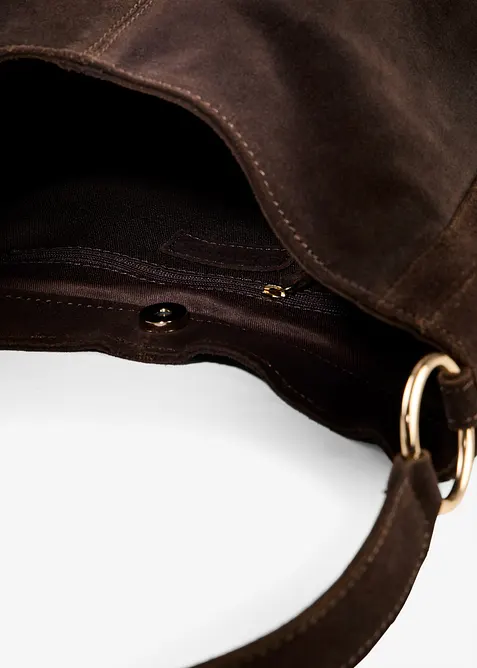 Veske i semsket skinn med dekorativ, ekstra rem, bonprix