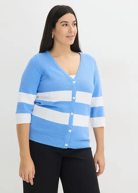 Cardigan med striper, bonprix