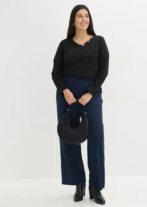 Pull on-bukse i formstabilt Interlockmateriale, bonprix