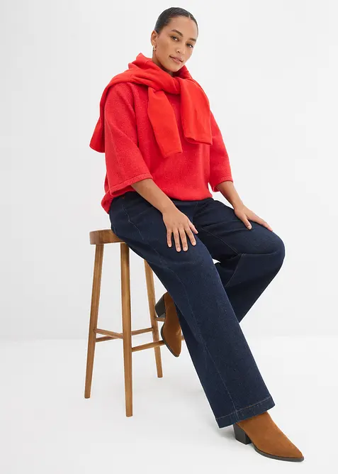 Oversized strikketopp, bonprix