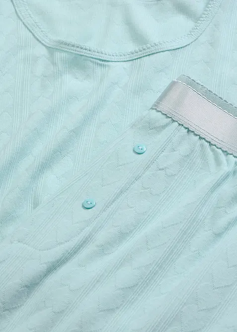 Pyjamas i lett materiale med hjertem&oslash;nster, bonprix
