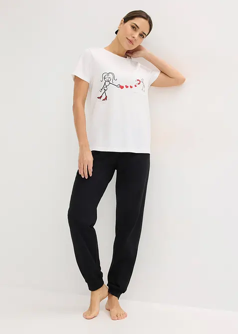 Pyjamas i myk bomull, bonprix