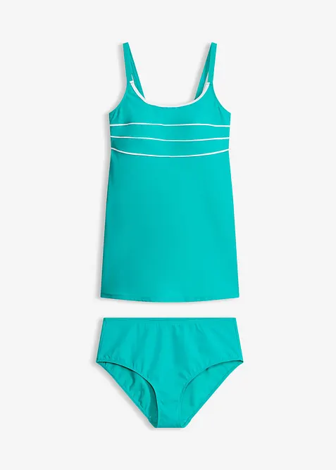 Lang tankini med pyntes&oslash;mmer (2-delt sett), bonprix