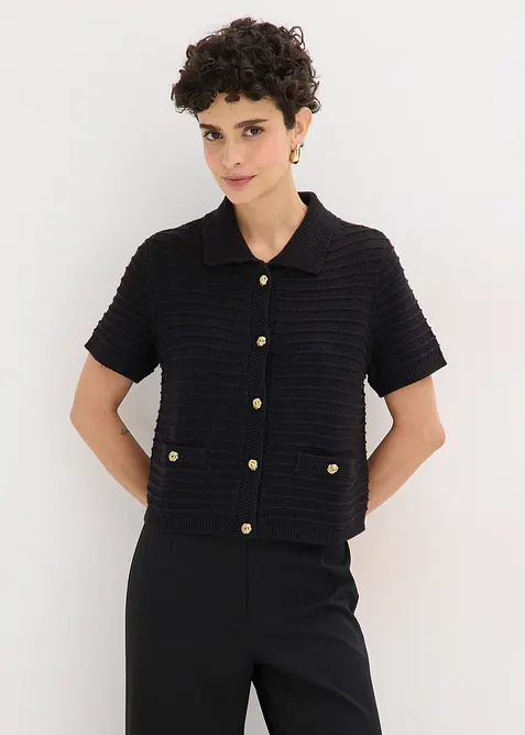 Cardigan med dekorative knapper, bonprix