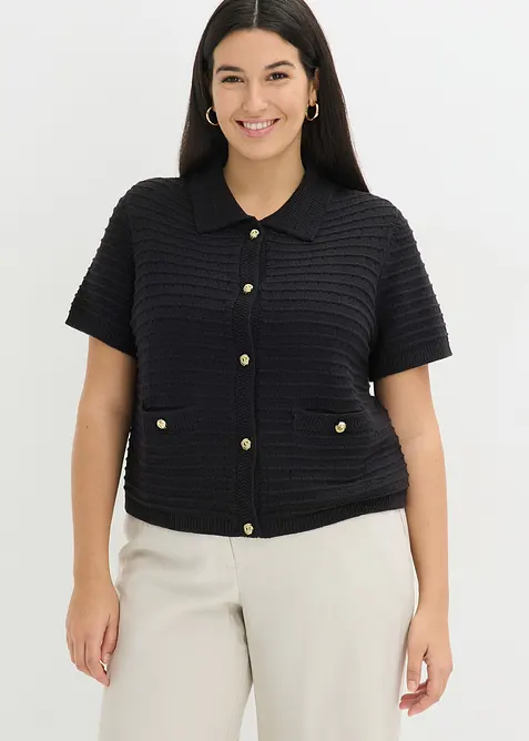 Cardigan med dekorative knapper, bonprix