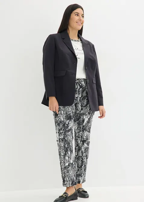 Topp i &oslash;kologisk bomull med applikert b&aring;nd, bonprix