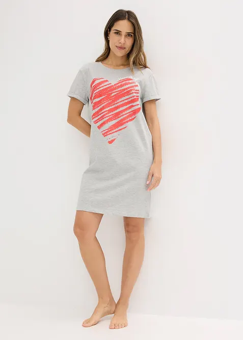 Nattkjole i 100% bomull (2-pack), bonprix