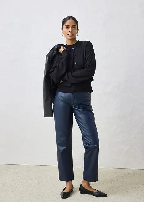 Cardigan med silke, bonprix