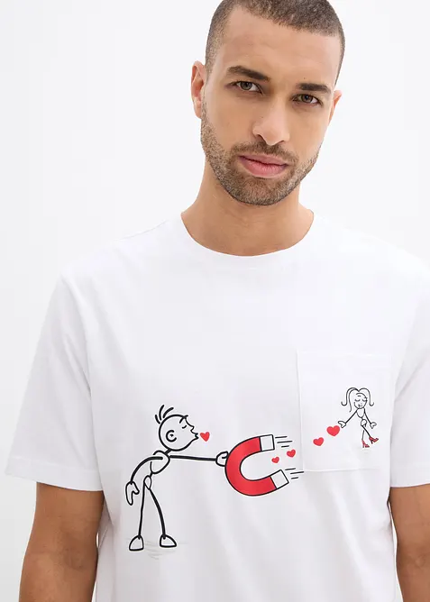 Kort pyjamas i myk bomull, bonprix