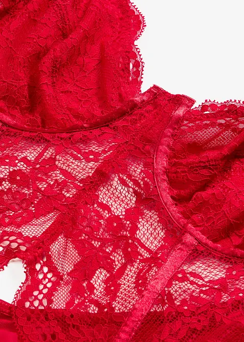 Korsett i tynt blondemateriale, bonprix