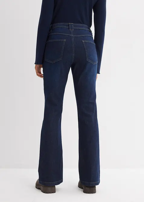 Flared-jeans, High Waist, &oslash;kologisk bomull, bonprix