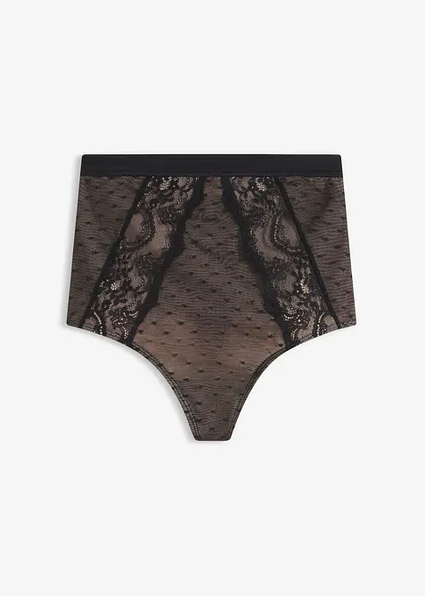 Shape-stringtruse med blonder, middels formende, bonprix