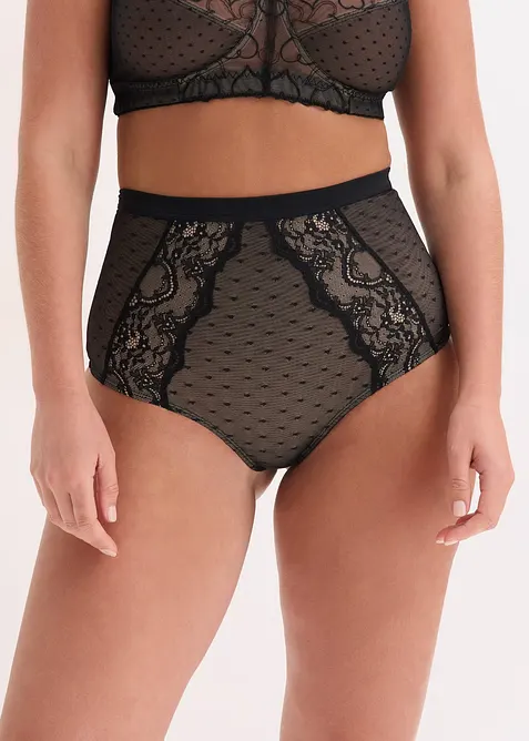 Shape-stringtruse med blonder, middels formende, bonprix