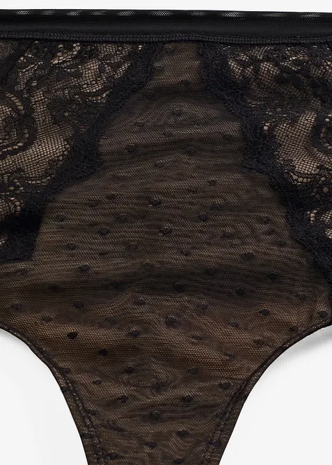 Shape-stringtruse med blonder, middels formende, bonprix