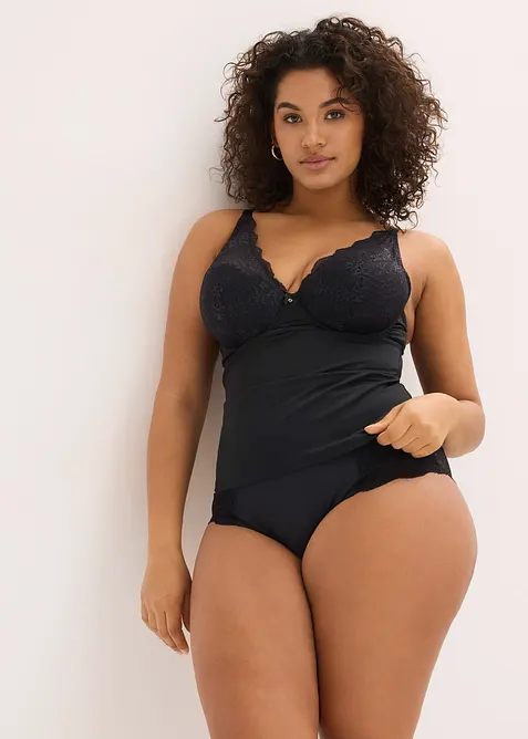 Shape BH-topp med vatterte cuper og blonder, middels formende, bonprix