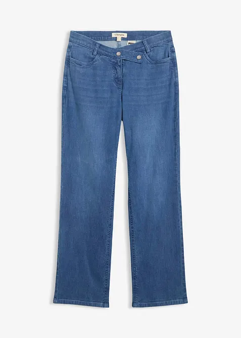 Loose Straight-jeans, Mid Waist, &oslash;kologisk bomull, bonprix