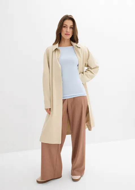 Langermet topp i myk viskosemiks, bonprix