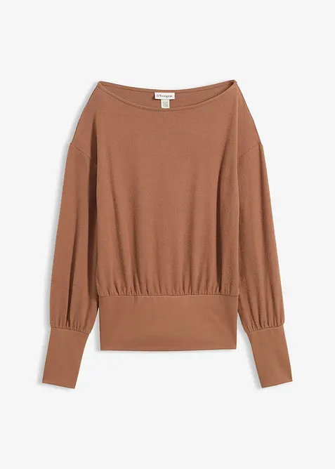 Langermet topp i myk viskosemiks, bonprix