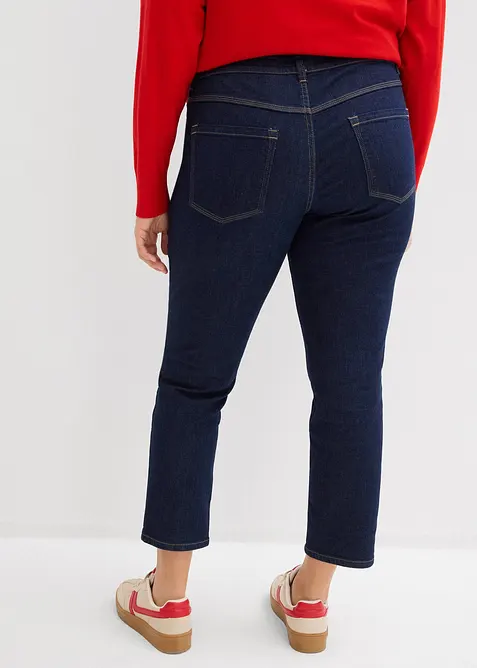 Slim Fit-jeans, Mid Waist, &oslash;kologisk bomull, bonprix