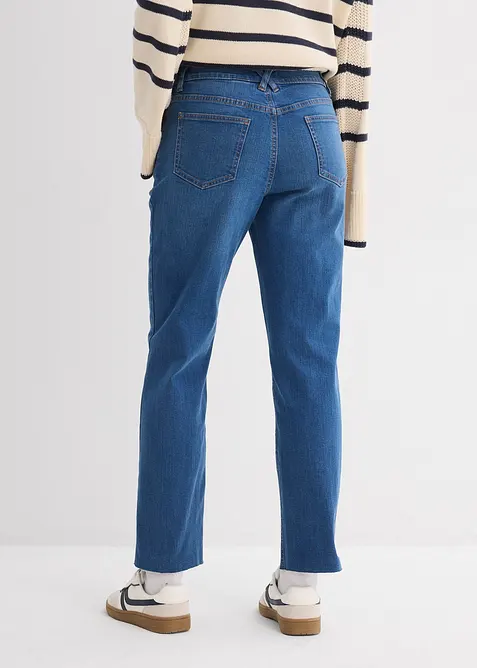 Straight-jeans, Mid Waist, &oslash;kologisk bomull, cropped, bonprix