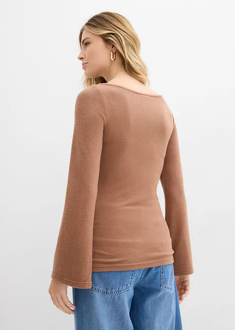 Langermet topp i myk viskosemiks, bonprix