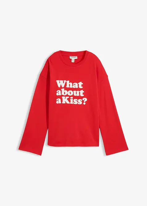 Langermet topp av fast bomull, bonprix