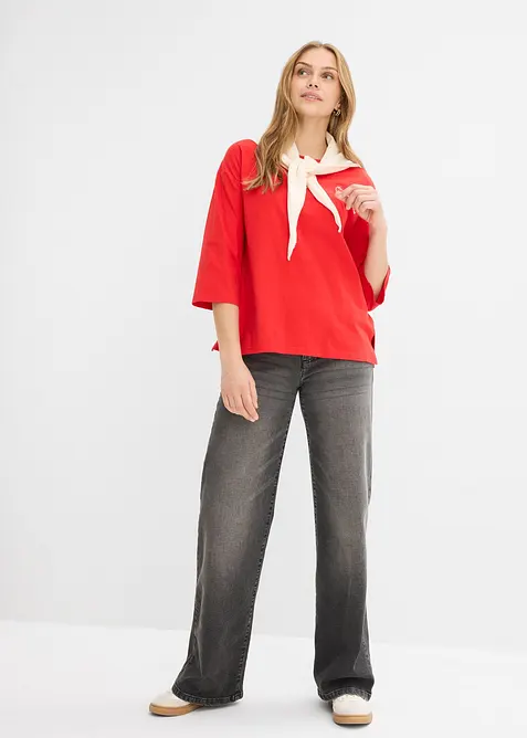 Topp i 100% bomull og boxy modell, bonprix