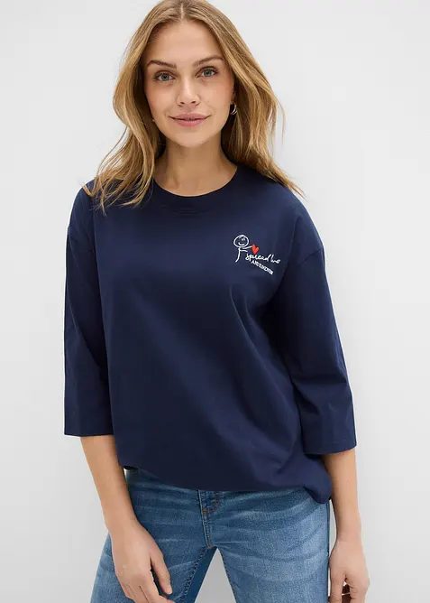 Topp i 100% bomull og boxy modell, bonprix