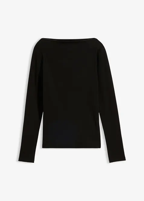 Ribbet topp i figurn&aelig;r modell, bonprix