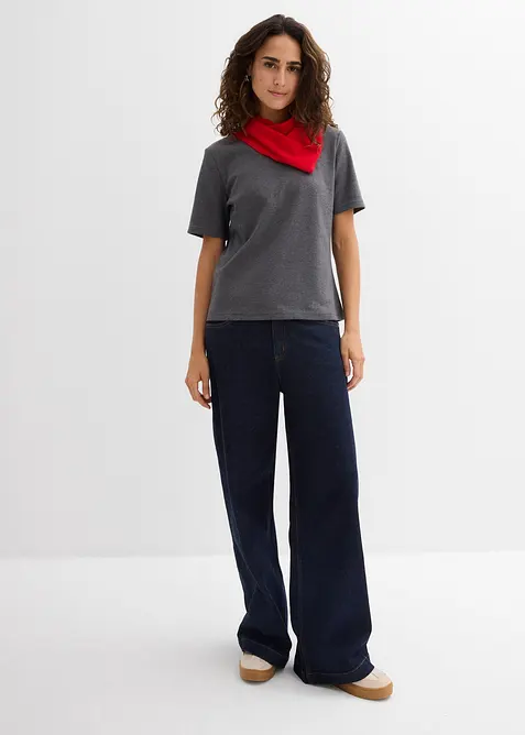 Topp i heavy jersey av 100% &oslash;kologisk bomull (2-pack), bonprix