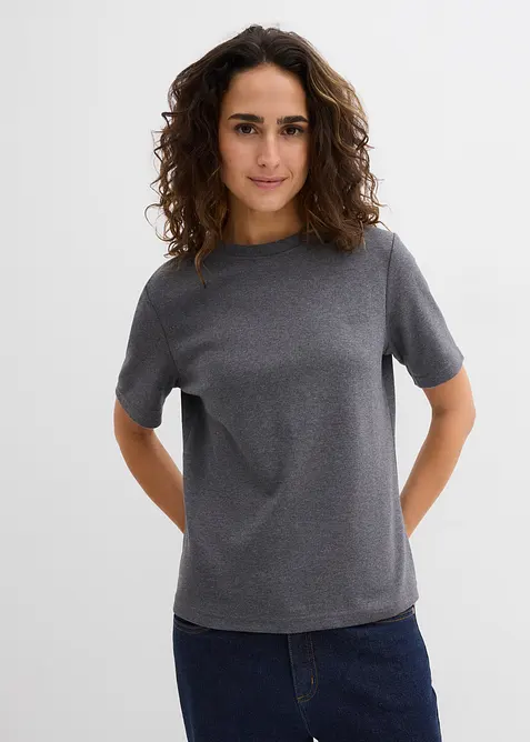 Topp i heavy jersey av 100% &oslash;kologisk bomull (2-pack), bonprix