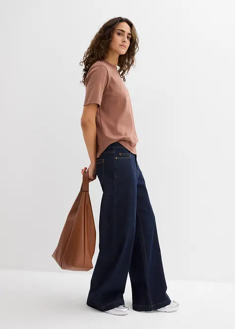 Topp i heavy jersey av 100% &oslash;kologisk bomull (2-pack), bonprix