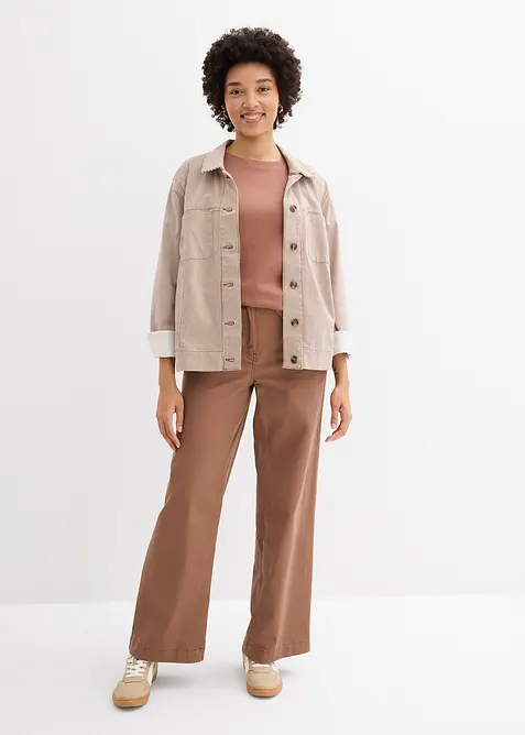 Topp i formstabil jersey med &oslash;kologisk bomull (3-pack), bonprix