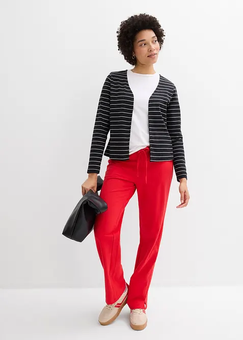 Cardigan i formstabil jersey i 100% &oslash;kologisk bomull, bonprix