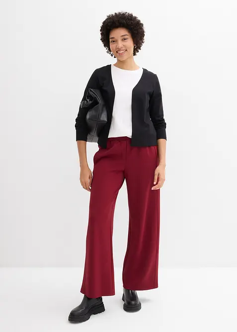 Cardigan i formstabil jersey i 100% &oslash;kologisk bomull, bonprix