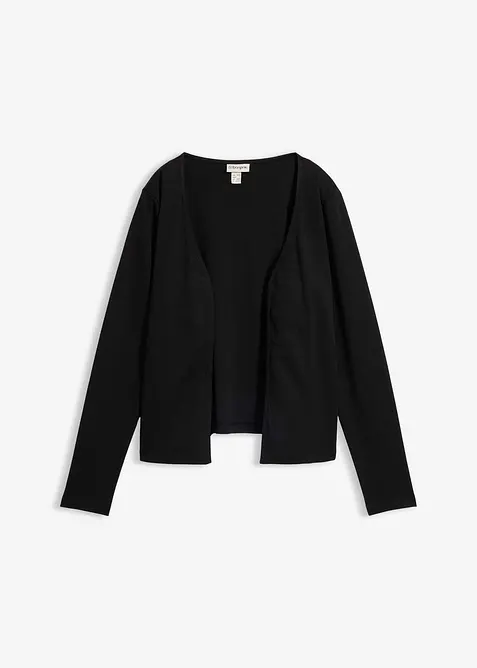 Cardigan i formstabil jersey i 100% &oslash;kologisk bomull, bonprix