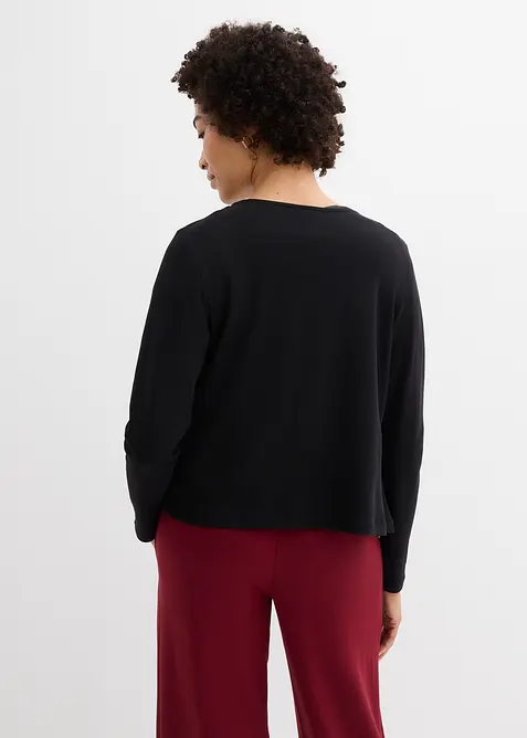 Cardigan i formstabil jersey i 100% &oslash;kologisk bomull, bonprix