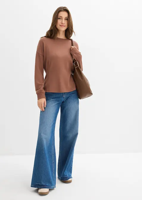 Sweatshirt i innsvingt modell, bonprix