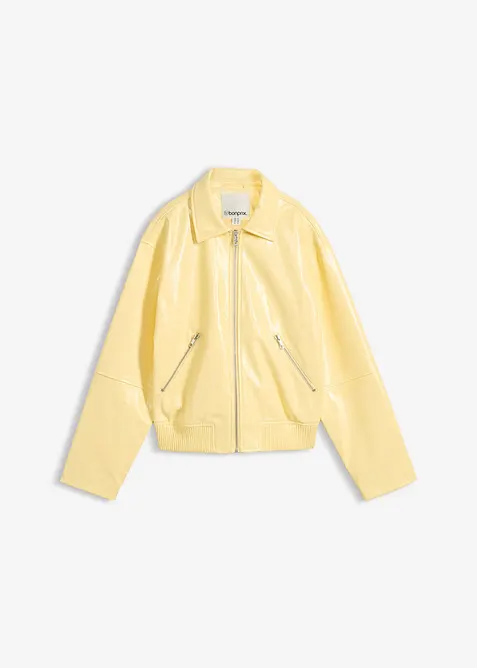 Kort jakke i imitert skinn, bonprix