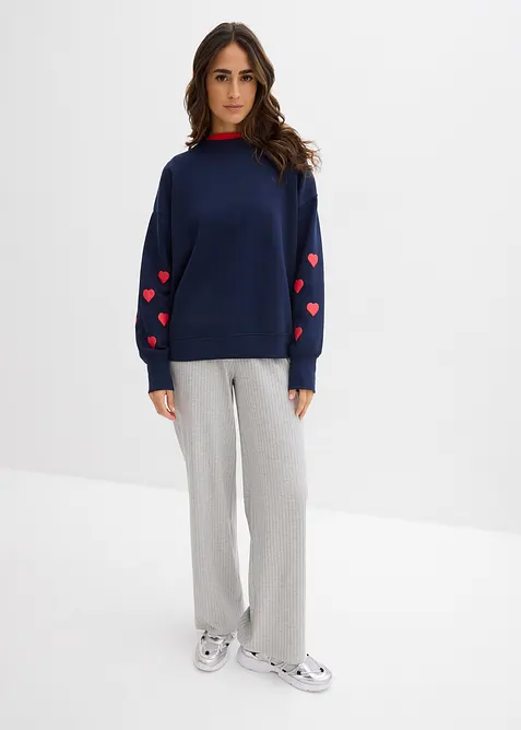 Sweatshirt i bomullsmiks, bonprix