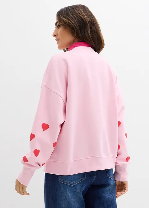 Sweatshirt i bomullsmiks, bonprix