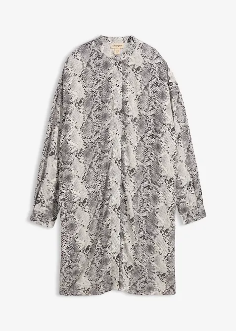 Ledig skjortekjole av fin viskose, bonprix