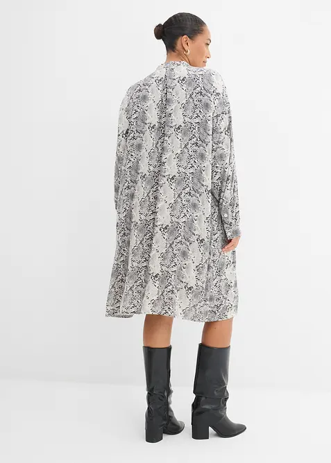 Ledig skjortekjole av fin viskose, bonprix