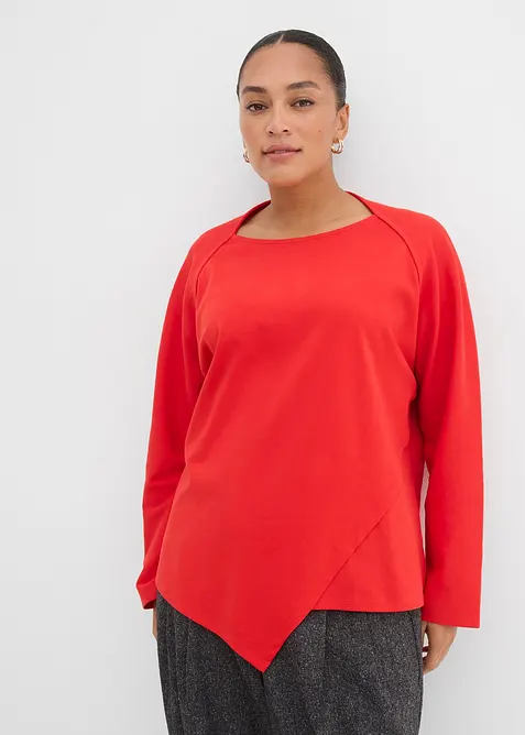 Langermet topp i 100% &oslash;kologisk bomull, bonprix