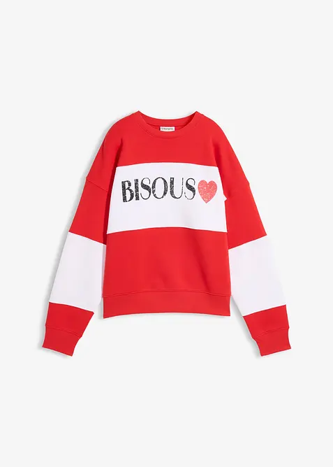 Oversized sweatshirt i myk bomullsmiks, bonprix