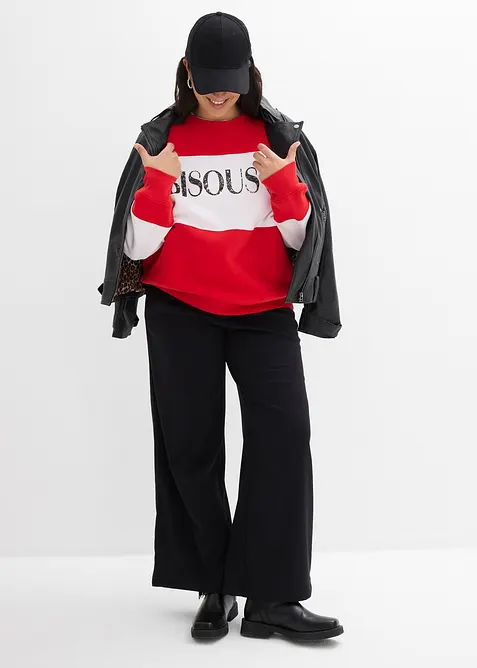 Oversized sweatshirt i myk bomullsmiks, bonprix